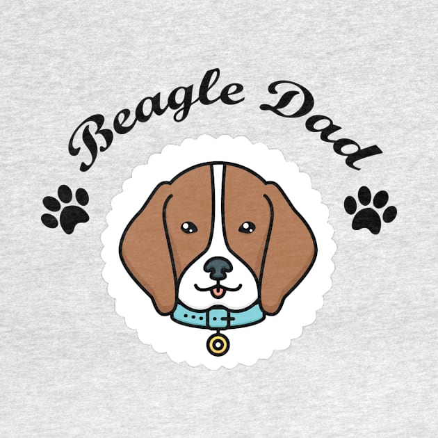 Beagle Dad Funny Love Dog Pet Gift by chrizy1688